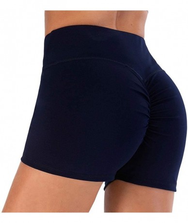 Board Shorts Women Yoga Shorts Ruched Booty High Waisted Gym Workout Shorts Butt Lifting Sports Pants - Navy - CV1900MDT6O $2...