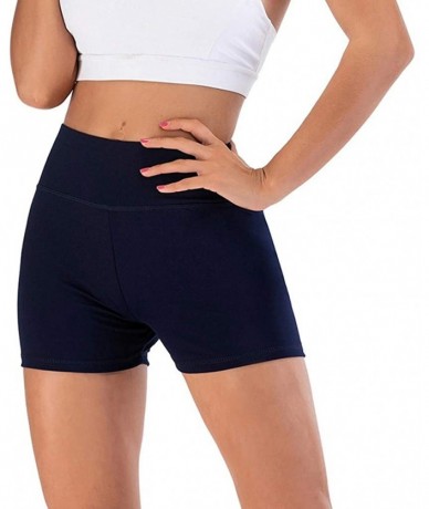 Board Shorts Women Yoga Shorts Ruched Booty High Waisted Gym Workout Shorts Butt Lifting Sports Pants - Navy - CV1900MDT6O $2...