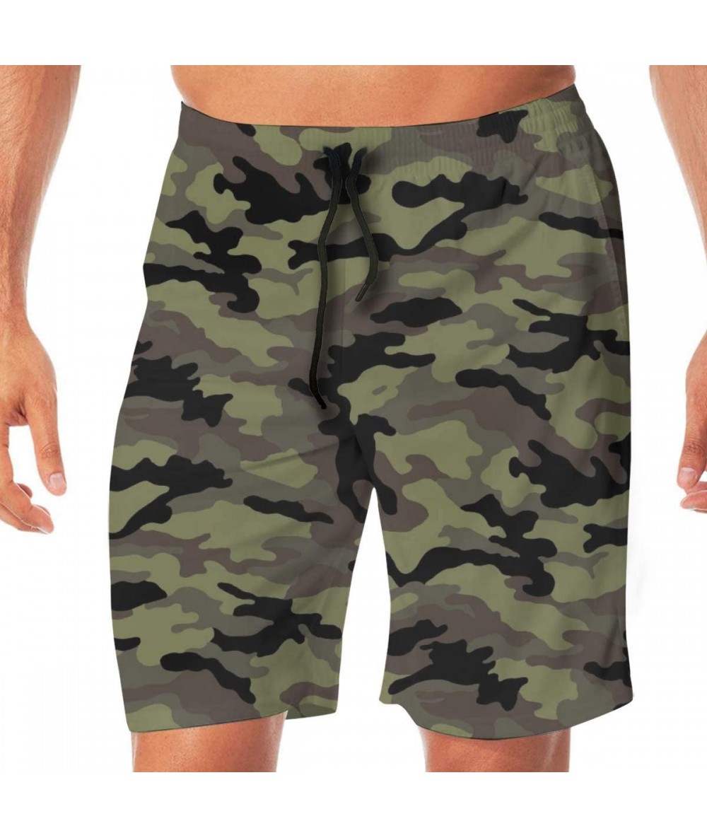 Board Shorts Men's Swimming Trunks Surf Board Shorts High Waist Summer Pants with Pockets Japanese Style - Camouflage Camo Gr...