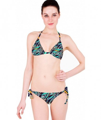 Sets Waves Chervon Athletic Bikini Set - Mint Waves - CK12HGX25WV $53.86