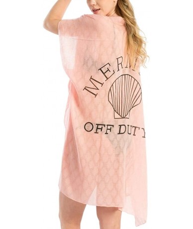 Cover-Ups Women Summer Beach Swimsuit Bikini Cover Up Kimono Cardigan - Mermaid Off Duty - Pink - C318QQC4QI2 $31.70