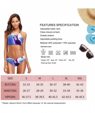 Bottoms Red Eyed Tree Frog Womens Halter Bikini Set Sexy Push Up Bikini Two Piece Swimsuit - Color8 - C1199NH82WH $55.70