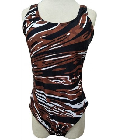 One-Pieces One Piece Swimsuits for Women Tummy Control Plus Size Halter Slimming Swimwear Bathing Suit - B-multicolor - C5194...