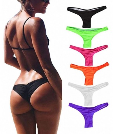 Bottoms 2018 New Womens Swimwear Sexy Sweet Heart Brazilian Bikini Bottom Hipster Swimsuit Beachwear - Orange - CH18E38ZQ7U $...