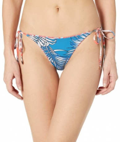 Tankinis Women's Sunny Tie Side Reversible Signature Cut Bikini Bottom Swimsuit - Sheila Light Blue Python - CT18Y54SCUA $61.65