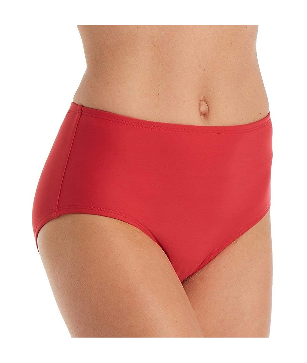 Bottoms Women's Chloe High Waisted Bikini Bottom Swimsuit - Rose - CY194L7NIU4 $63.59