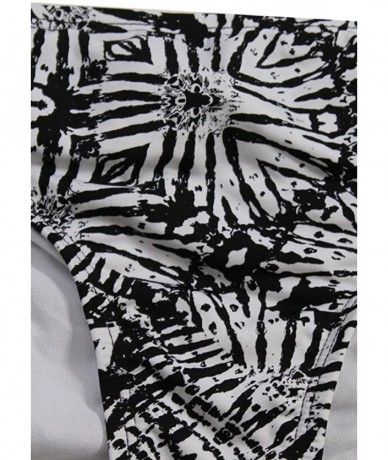 Bottoms Women's Cheeky Hipster Bikini Bottom - Black/White - CS12I8QIKXN $47.02