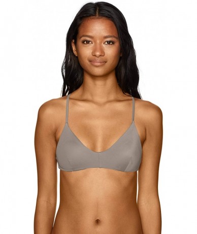 Tops Women's Solid Cross Back Bikini Top - Truffle - CT18I9XYDOC $59.95