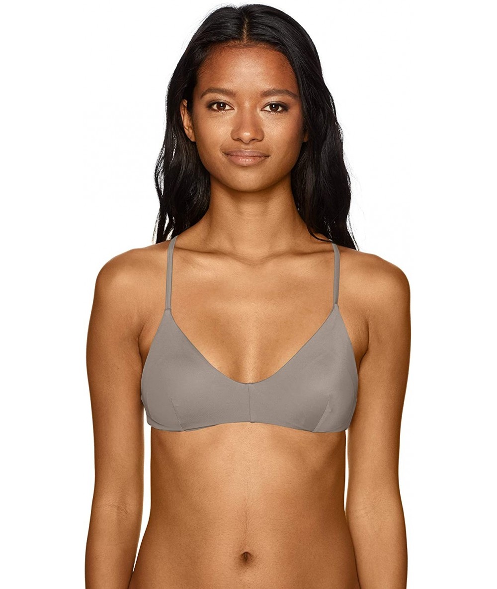 Tops Women's Solid Cross Back Bikini Top - Truffle - CT18I9XYDOC $59.95