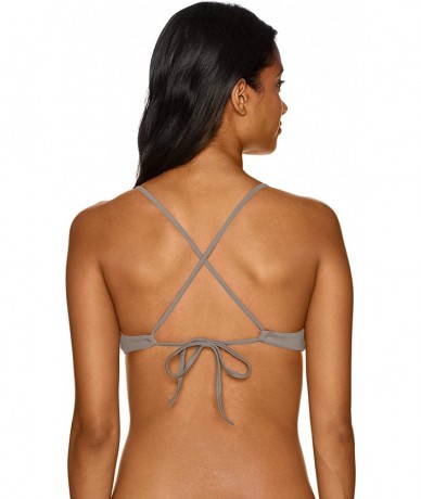 Tops Women's Solid Cross Back Bikini Top - Truffle - CT18I9XYDOC $59.95