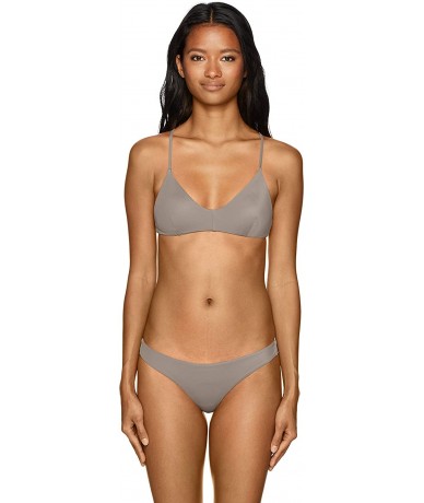 Tops Women's Solid Cross Back Bikini Top - Truffle - CT18I9XYDOC $59.95