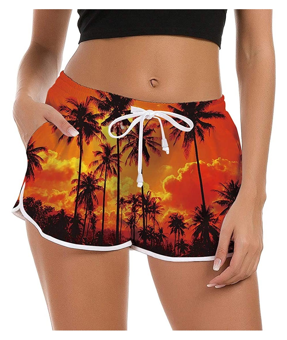 Tankinis Women's Drawstring Board Shorts Quick Dry Stretch Novelty Patterns Swimsuits Swimwear Bottoms S-XXL - D2-hawaiian - ...