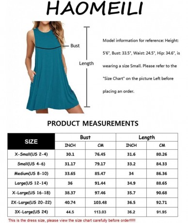 Cover-Ups Women's Summer Casual Swing T-Shirt Dresses Beach Cover up with Pockets - Black - CJ1807RLT8O $32.23