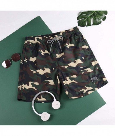 Board Shorts Men's Swim Trunks Quick Dry Beach Shorts with Mesh Lining - Camo - C918WC4OK9E $40.13