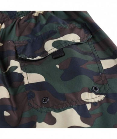 Board Shorts Men's Swim Trunks Quick Dry Beach Shorts with Mesh Lining - Camo - C918WC4OK9E $40.13