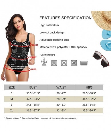 One-Pieces Women's Girl's 3D Print 2020 Black Lives Matters Logo One-Piece Sexy Fake Bikini Swimsuits Bathing Suit Swimwear B...