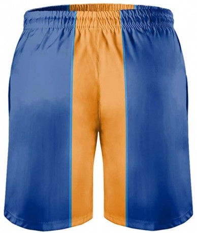 Trunks Mens Gulf Racing Retro Short Pants Summer - Orange Gulf Shorts - White4 - CG19E4OUCAO $38.96