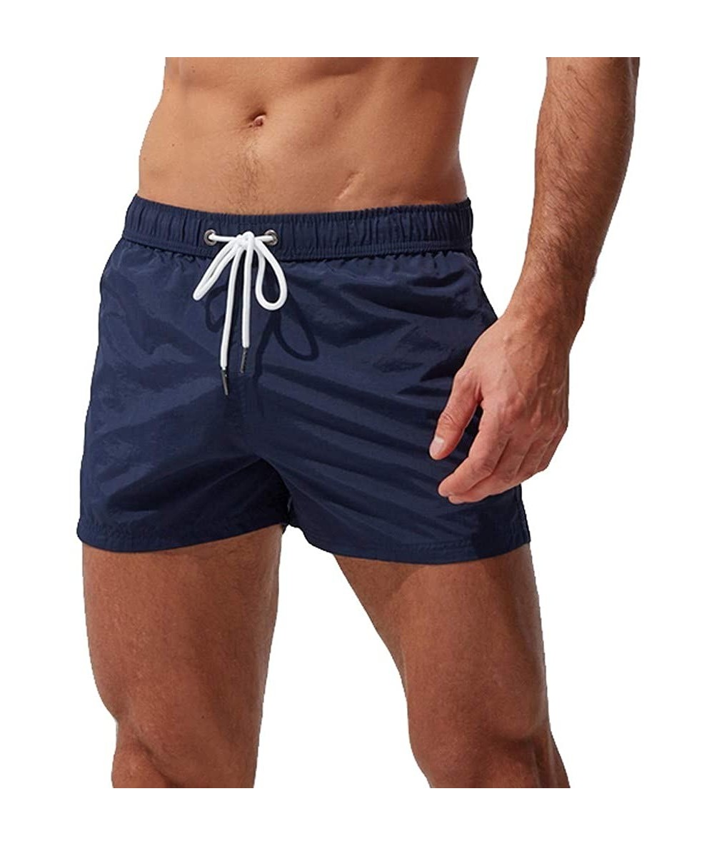 Trunks Men's Swim Trunks Hiking Shorts Lightweight Quick Dry Workout Gym Running Shorts Beach Shorts - Navy a - CE199AOGEMI $...