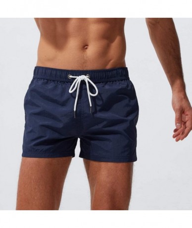 Trunks Men's Swim Trunks Hiking Shorts Lightweight Quick Dry Workout Gym Running Shorts Beach Shorts - Navy a - CE199AOGEMI $...