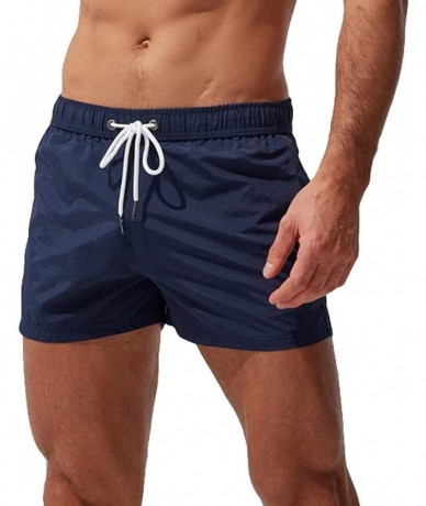 Trunks Men's Swim Trunks Hiking Shorts Lightweight Quick Dry Workout Gym Running Shorts Beach Shorts - Navy a - CE199AOGEMI $...