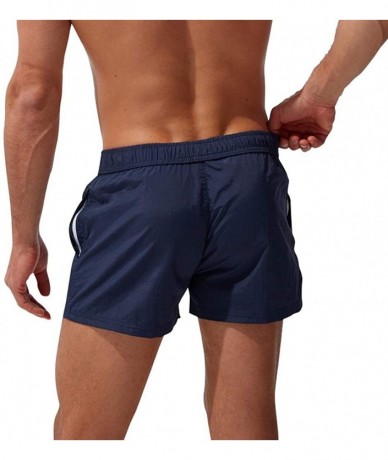 Trunks Men's Swim Trunks Hiking Shorts Lightweight Quick Dry Workout Gym Running Shorts Beach Shorts - Navy a - CE199AOGEMI $...