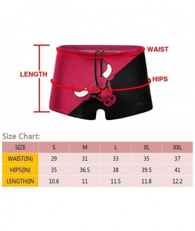 Briefs Men's Basketball Team Quick Dry Swimwear Boxer Swim Surf Boxer Shorts Swimsuits with Adjustable Drawstring - Chicago B...