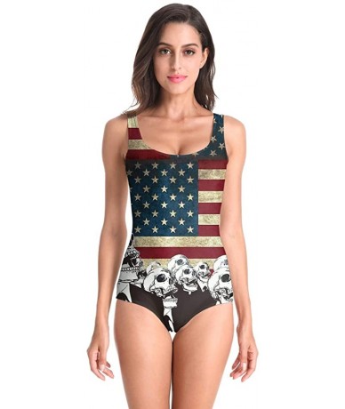 One-Pieces Women's Sexy One-Piece Swimsuits Bikini - Flag Soul - CG18QX4SGT8 $42.23