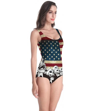 One-Pieces Women's Sexy One-Piece Swimsuits Bikini - Flag Soul - CG18QX4SGT8 $42.23