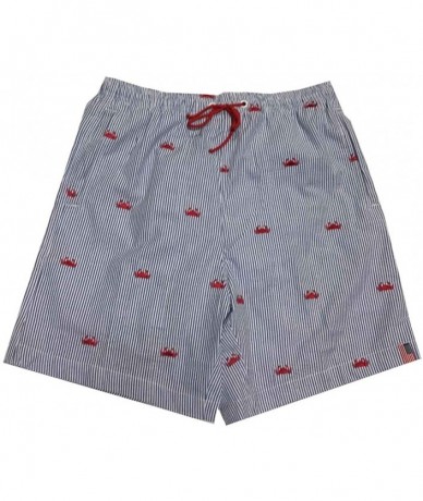 Trunks Weekender Men's Lucky Crab Striped Volley Swim Suit Beach Short - CT18G57UUKI $77.35