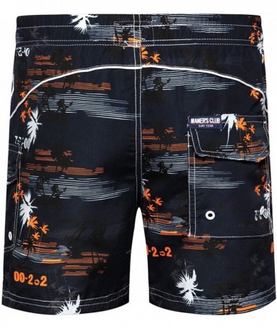 Trunks Mens Swim Trunks Quick Dry Funny Shorts with Mesh Lining Swimwear Bathing Suits - B153-orange - CM190G0LGM7 $47.31