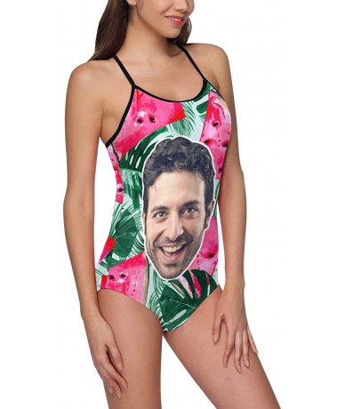 One-Pieces Custom One-Piece Swimsuits with Face Photo Tropical Floral Swimwear for Women (XS-5XL) - Design 3 - C918UXLEI6W $5...