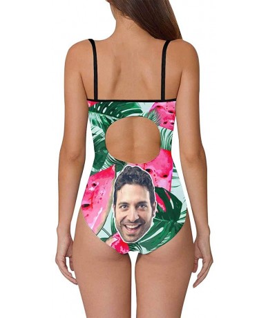 One-Pieces Custom One-Piece Swimsuits with Face Photo Tropical Floral Swimwear for Women (XS-5XL) - Design 3 - C918UXLEI6W $5...