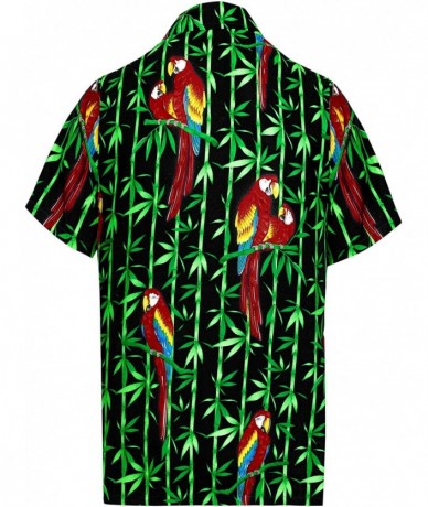 Cover-Ups Men's Tropical Fashion Short Sleeve Hawaiian Shirt - Halloween Black_w416 - CC182KOHSCS $23.30