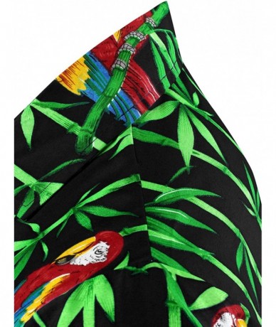 Cover-Ups Men's Tropical Fashion Short Sleeve Hawaiian Shirt - Halloween Black_w416 - CC182KOHSCS $23.30