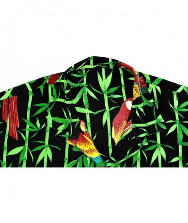 Cover-Ups Men's Tropical Fashion Short Sleeve Hawaiian Shirt - Halloween Black_w416 - CC182KOHSCS $23.30