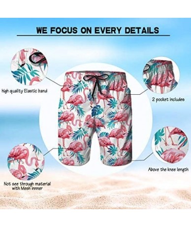 Board Shorts Mens Swim Trunks 3D Print Quick Dry Swimwear Summer Casual Athletic Beach Short Bathing Suits with Pockets - Pin...