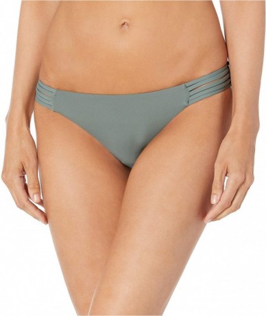 Bottoms Women's Brazilian Multi Strap Bikini Bottom Swimsuit - Active Olive Leaf - C318XY0QY3C $51.14