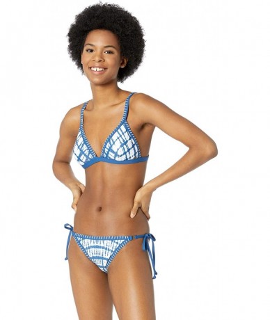 Tops Women's Ocean Mist Fixed Tri Bikini Top - Blue - C018EYM6YRL $72.41