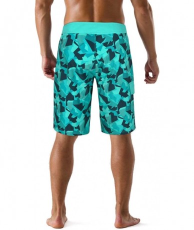 Board Shorts Men's Sportwear Quick Dry Board Shorts with Lining - Blue-373 - C319GK9TAZD $36.41