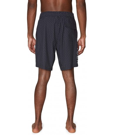 Board Shorts Men's 9" Geo Print Hybrid Board Short - Black - CY193O67KSL $47.13