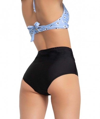 Tankinis Women's Retro Highwaist Swimsuit Bottom - Black - CR18R5HE4N0 $28.13