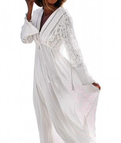 Cover-Ups Women Bathing Suit Cover Up Swimsuits Coverups Kaftan Beach Dresses - 04-white - CB195A3DR9R $39.68