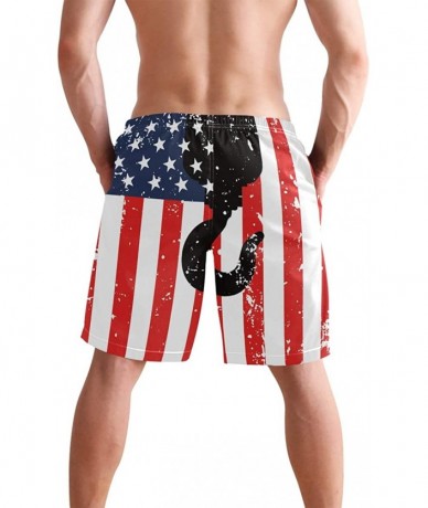 Board Shorts Colorado Flag Mountain Village Day Swim Trunks Summer Beach Shorts Pockets Boardshorts Men Mesh Lining - Crane O...