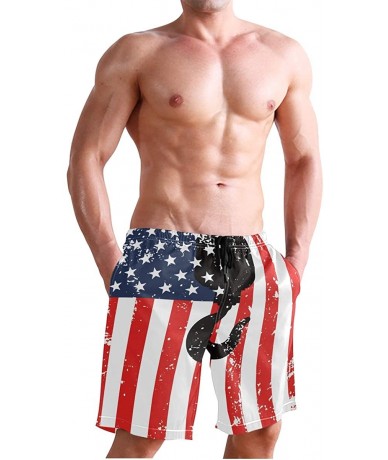 Board Shorts Colorado Flag Mountain Village Day Swim Trunks Summer Beach Shorts Pockets Boardshorts Men Mesh Lining - Crane O...