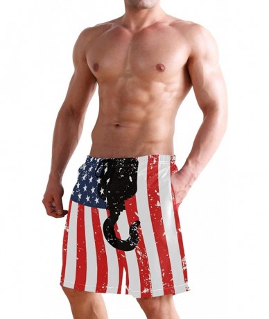 Board Shorts Colorado Flag Mountain Village Day Swim Trunks Summer Beach Shorts Pockets Boardshorts Men Mesh Lining - Crane O...