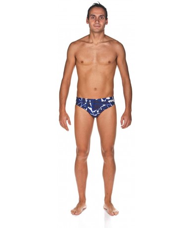 Racing mens Shattered Glass MaxLife Brief Swimsuit - Navy - C518TMM0222 $77.94