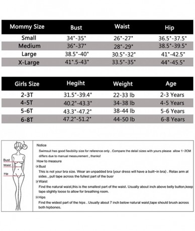 Tankinis Girls Women Flouncing Tankini Two Piece Family Matching Bathing Suits Mommy and Daughter Swimsuits Blue Coconut Whit...