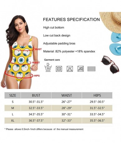 Sets Women's Sexy Backless One Piece Swimsuit Cartoon Dinosaur Swimwear for Women - Eyeball Winter - CQ18YDOS4AS $55.51