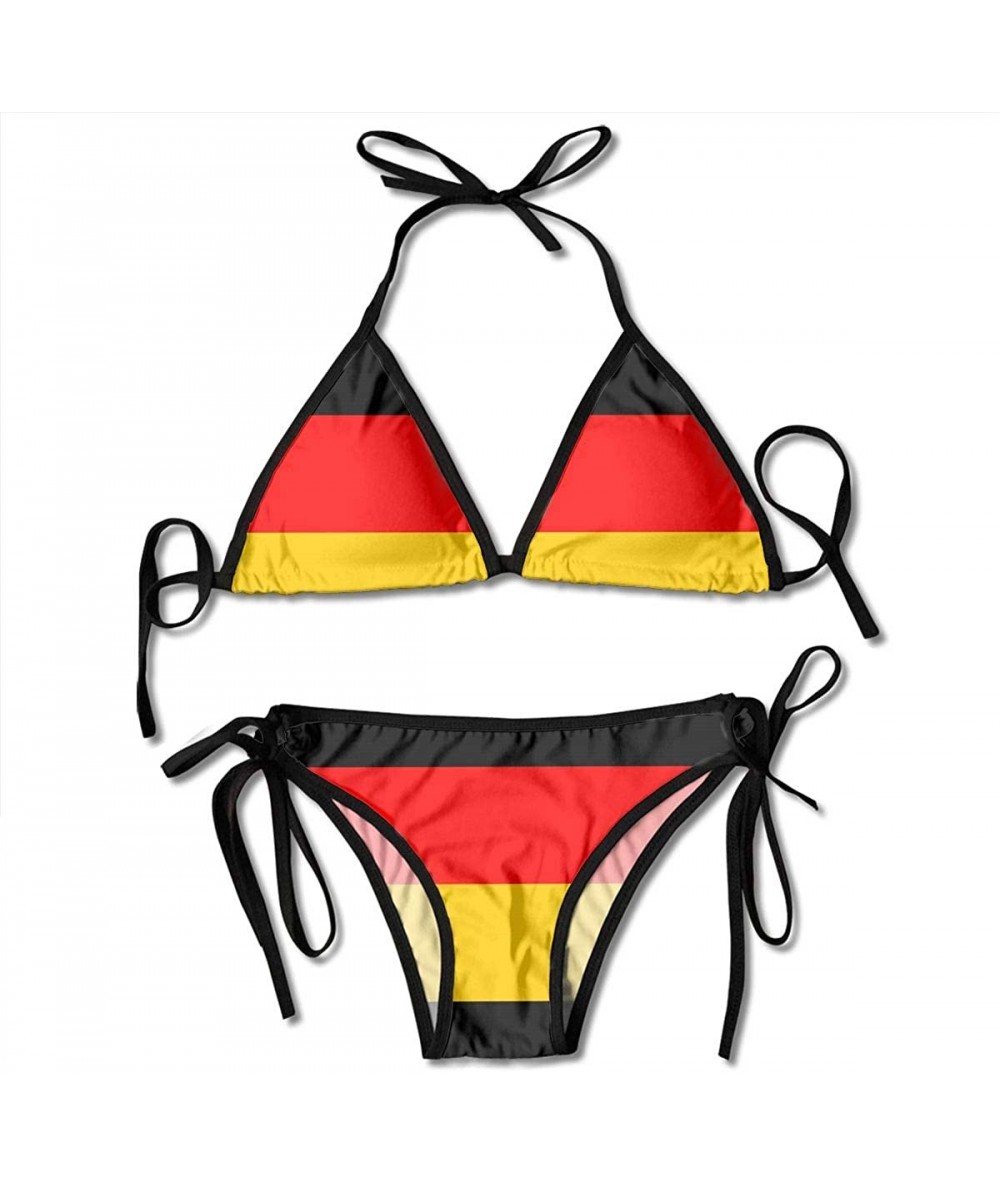 Sets Germany Flag Women's Two Piece String Bikini Sets Tie Side Bottom Sexy Swimsuit for Swimming Pool Party Beach Holiday - ...