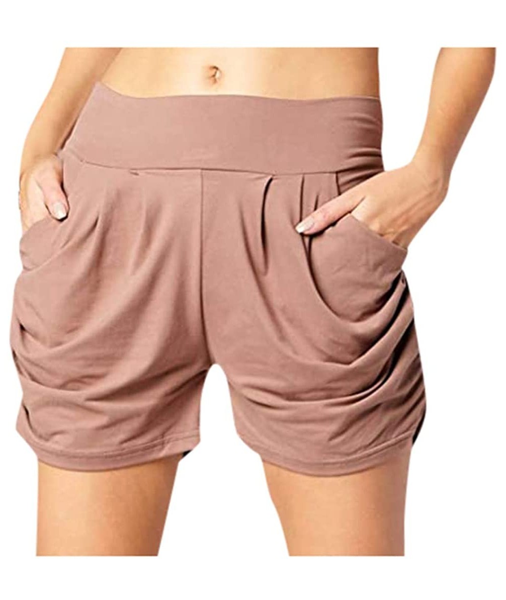 Board Shorts Ultra Soft Harem Shorts for Women - A Khaki - C819C8WX7RR $21.12